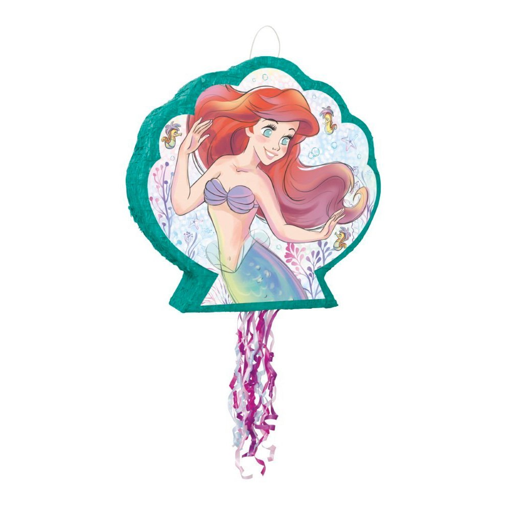 DRUM PINATA DISNEY LITTLE MERMAID ARIEL DOUBLE SIDED 55.88X53.34CM - Pergamos