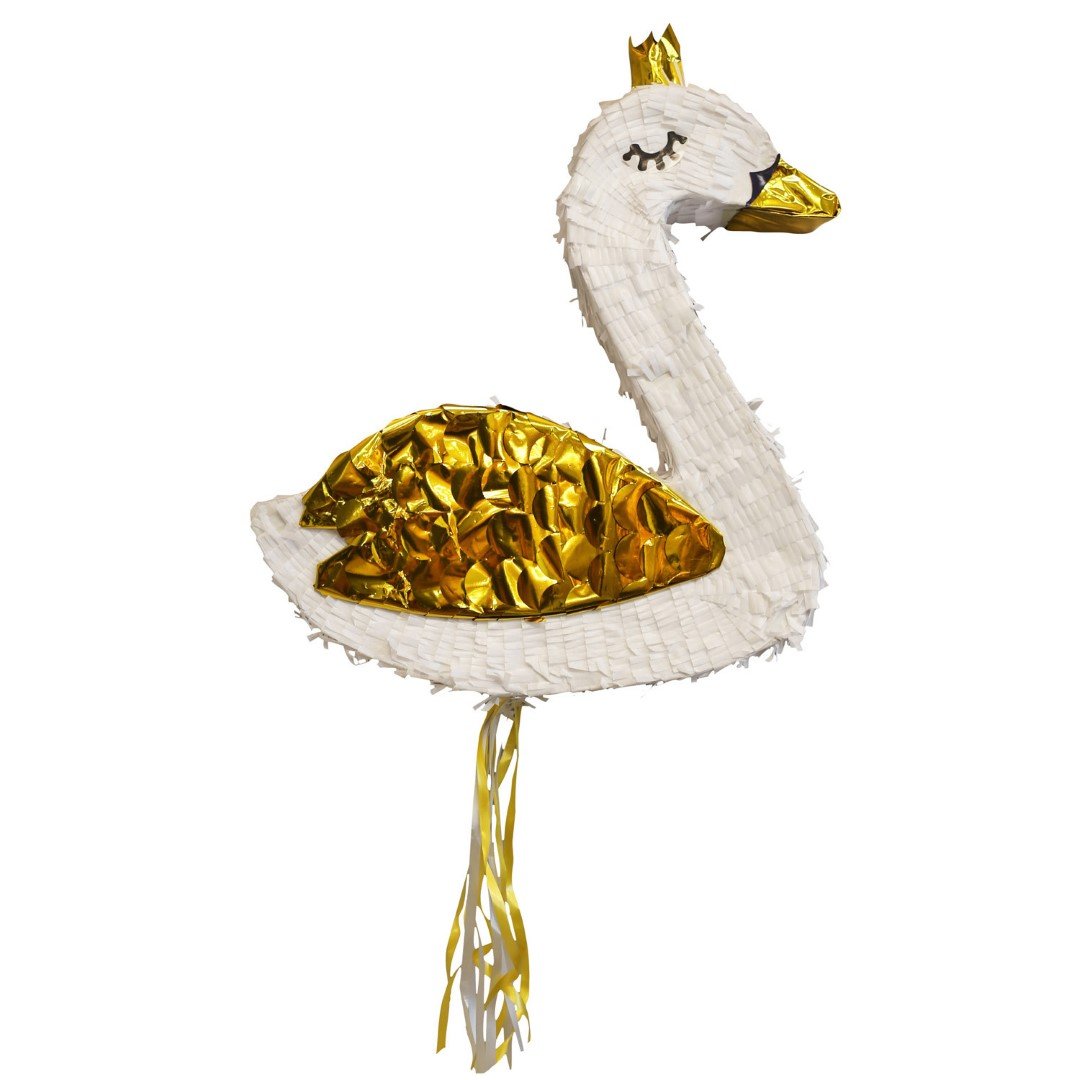PULL PINATA SWAN PAPER 40X46X7CM - Pergamos