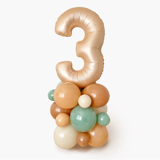 Small Balloon Ach with Number (80cm)